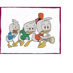 Huey And Dewey And Louie Ducktales Fill Embroidery Design 16 - Instant Download