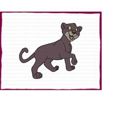Bagheera Jungle Cubs Fill Embroidery Design 3 - Instant Download