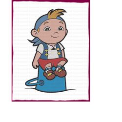 Cubby Jake And The Never Land Pirates Fill Embroidery Design 10 - Instant Download