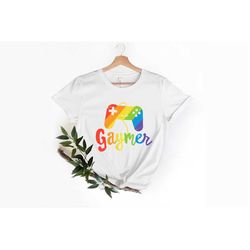 Gaymer Rainbow Pride Shirt, Gay Pride Shirt, LGBTQ Shirt, Trans T Shirt, LGBT Gay Shirt, Ally Shirt, Gay Pride Trans Shi
