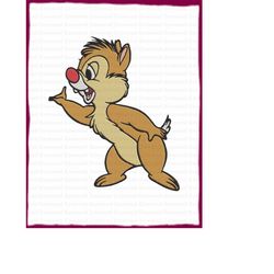 Chip And Dale Fill Embroidery Design 30 - Instant Download