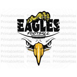 Eagle svg, Eagles football svg face mascots, Eagles SVG Digital Download, SVG for Cricut, Silhouette, School Spirit svg,