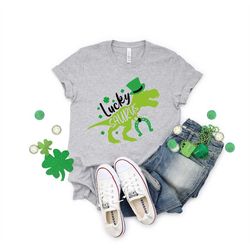 Lucky Shirt, Lucky Saurus Shirt, Saurus Rex Shirt, Funny Dinosaur Shirt, St Patrick's Day Shirt, St Patrick's Day, Irish