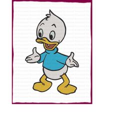 Dewey Ducktales Fill Embroidery Design 3 - Instant Download