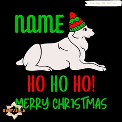 Name Hohoho Merry Christmas Svg, Christmas Svg, Xmas Svg, Santa Claus Hat Svg