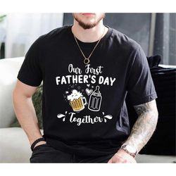 our first father's day shirt, matching shirt for dad and son, our 1st father's day, dad and baby outfits onesie, new dad