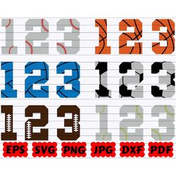Sport Numbers SVG | Numbers SVG | Jersey Number SVG | College Sport Numbers Svg | Baseball | Basketball | Football | Soc