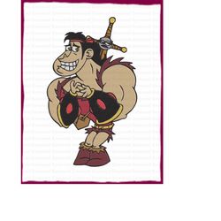 Dave The Barbarian Fill Embroidery Design - Instant Download
