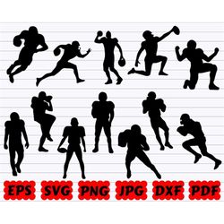 football american player svg | football player svg | player svg | football player silhouette | football player cut file
