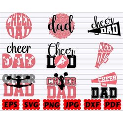 Cheer Dad SVG | Cheer Dad Cut File | Cheer Family SVG | Dad SVG | Cheer Father Svg | Cheer Clipart | Cheer Fan Svg | Che