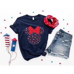 Mickey Minnie 4th Of July Shirt, 4th of July Disney Vacation, American Flag Mickey Shirt, Patriotic Disney Shirt, Disney