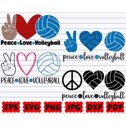 Peace Love Volleyball SVG | Peace Love SVG | Love Volleyball SVG | Peace Volleyball Svg | Peace Svg | Love Svg | Volleyb