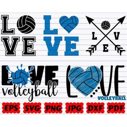 Love Volleyball SVG | Volleyball Lover SVG | Volleyball Love SVG | Love Volleyball Cut File| Love Volleyball Clipart| Lo