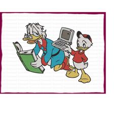Scrooge McDuck And Huey Ducktales Fill Embroidery Design - Instant Download