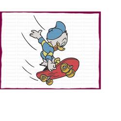Dewey Ducktales Fill Embroidery Design 9 - Instant Download