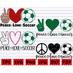 Peace Love Soccer SVG | Peace Love SVG | Love Soccer SVG | Peace Soccer Svg | Peace Svg | Love Svg | Soccer Cut File | S