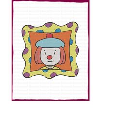 JoJo Tickle Jojo Circus Fill Embroidery Design 1 - Instant Download