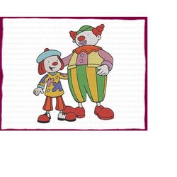 JoJo Tickle And Mr Tickle Jojo Circus Fill Embroidery Design - Instant Download
