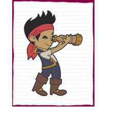 Jake And The Never Land Pirates Fill Embroidery Design 18 - Instant Download