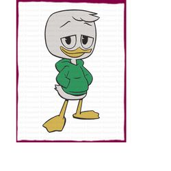 Louie Ducktales Fill Embroidery Design 5 - Instant Download