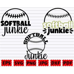 softball junkie svg | junkie svg | softball junkie cut file | softball design svg | softball cut file | softball quote s