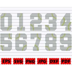 Softball Numbers SVG | Numbers SVG | Sport Numbers SVG | Softball Numbers Cut File | Numbers Birthday Svg | Numbers Desi