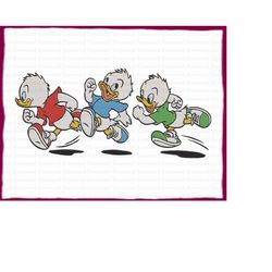 Huey And Dewey And Louie Ducktales Fill Embroidery Design 15 - Instant Download