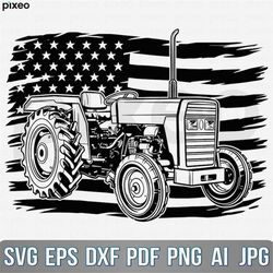 US Farm Tractor Svg,  US Tractor Svg, US Tractor Clipart, Farmer Svg, Us Tractor Cricut, Tractor Cut Files, Tractor Shir