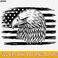 Eagle With American Flag Svg, American Flag Svg, Eagle Svg, Eagle Through Flag Svg, Eagle Shirt, USA Patriotic Svg, 4th