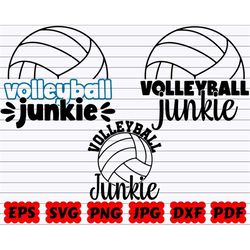 volleyball junkie svg | junkie svg | volleyball junkie cut file | volleyball design svg | volleyball cut file | volleyba
