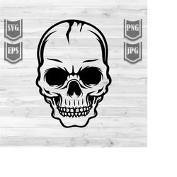 Skull Illustration | Human Skull svg | Skull Stencil | Skull Shirt svg | Skull Cutfile | Skull Clipart | Human Face Skel