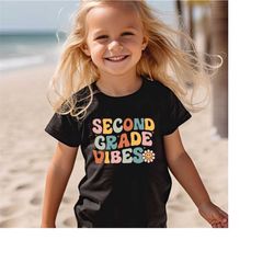 Second Grade Vibes Shirt, Trendy Back To School Shirt, Back To School Sweatshirts, Kids School Shirts, Cute Kids Shirts,