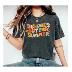 Funny Smiley Schools Out For Summer Shirt, Last Day Of School Tee, Teacher Summer Tshirt, Summer Shirt, Classmates Match
