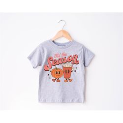 Pumpkin Season Toddler Shirt, Cute Fall Girls Shirt, Toddler Youth Fall Tee, Retro Boho Cute Vintage Bodysuit, Tis' The