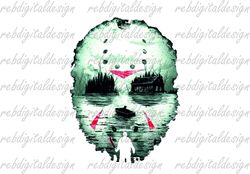Jason Voorhees, Friday the 13th, horror movie character, sublimation design, camp cook killer PNG, Halloween PNG ,Instan