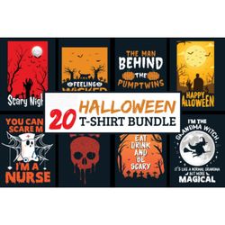 20 Halloween T-shirt Bundle
