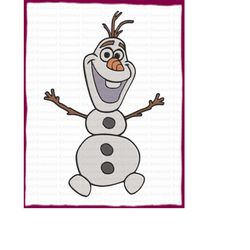 Olaf Frozen Filled Embroidery Design 14 - Instant Download