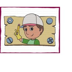 Handy Manny Fill Embroidery Design 1 - Instant Download