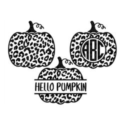Leopard Pumpkin Monogram Svg Bundle, Pumpkin Svg, Fall Svg, Halloween Svg,Thanksgiving svg,Fall Door Sign,Cricut,Glowfor