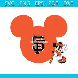 Giants Baseball Mickey Svg, San Francisco Giants Digital Download