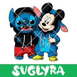 Stitch And Mickey Svg, Lilo And Stitch Svg, Mickey Mouse Svg Digital Download