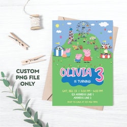 Personalized File Printable Birthday Invitation, Digital Birthday Invitation, Digital Invitation, Kids Birthday PNG File
