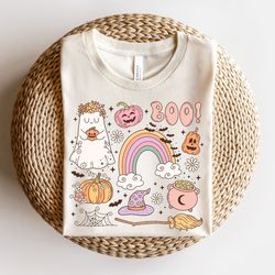 Cute Ghost Png, Boo Png, Retro Halloween Png, Halloween Sublimation, Kid Shirt Design, Spooky Hallow
