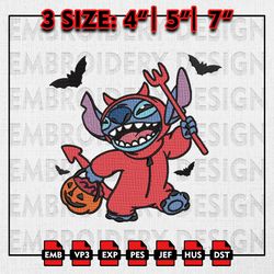 Stitch Devil Embroidery files, Halloween Embroidery Designs, Horror Movie Machine Embroidery Files, Spooky Season