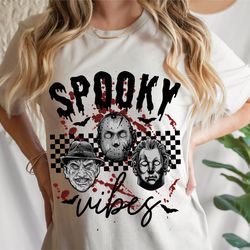 Retro Halloween png, horror Halloween sublimation design, spooky vibes png, scary movie png, trendy