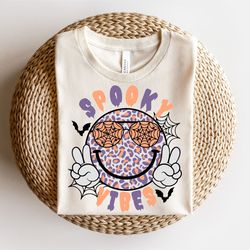 Spooky Vibes PNG Sublimation Design, Smiley Face, Halloween Sublimation, Halloween shirt, Fall png,
