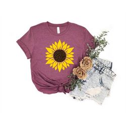 Sunflower Shirt, Wildflower Shirt, Flower Shirt, Summer Shirt, Spring Break Shirt, Woman Sunflower Shirt, Floral Shirt,S