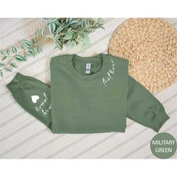 Custom Text Here On Neck Sweatshirt, Custom Sweatshirt for Men and Women, Personalized Text Sweatshirt, Hoodie With Your