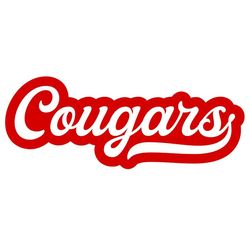Cougars SVG, Retro SVG, Baseball SVG, Football, Digital Download, Cut File, Clip Art, Sublimation (individual svgpngdxfj