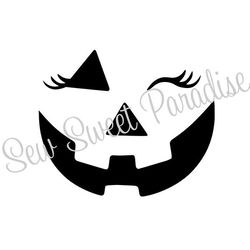 Jack-o-lantern Face Girl SVG, Halloween SVG, Pumpkin SVG, Digital Download, Cut File, Sublimation, Clip Art (individual